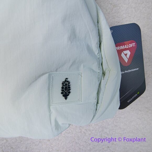 New! Free People Movement Sight Seein’ puffer vest in mint green, size S - Picture 5 of 16